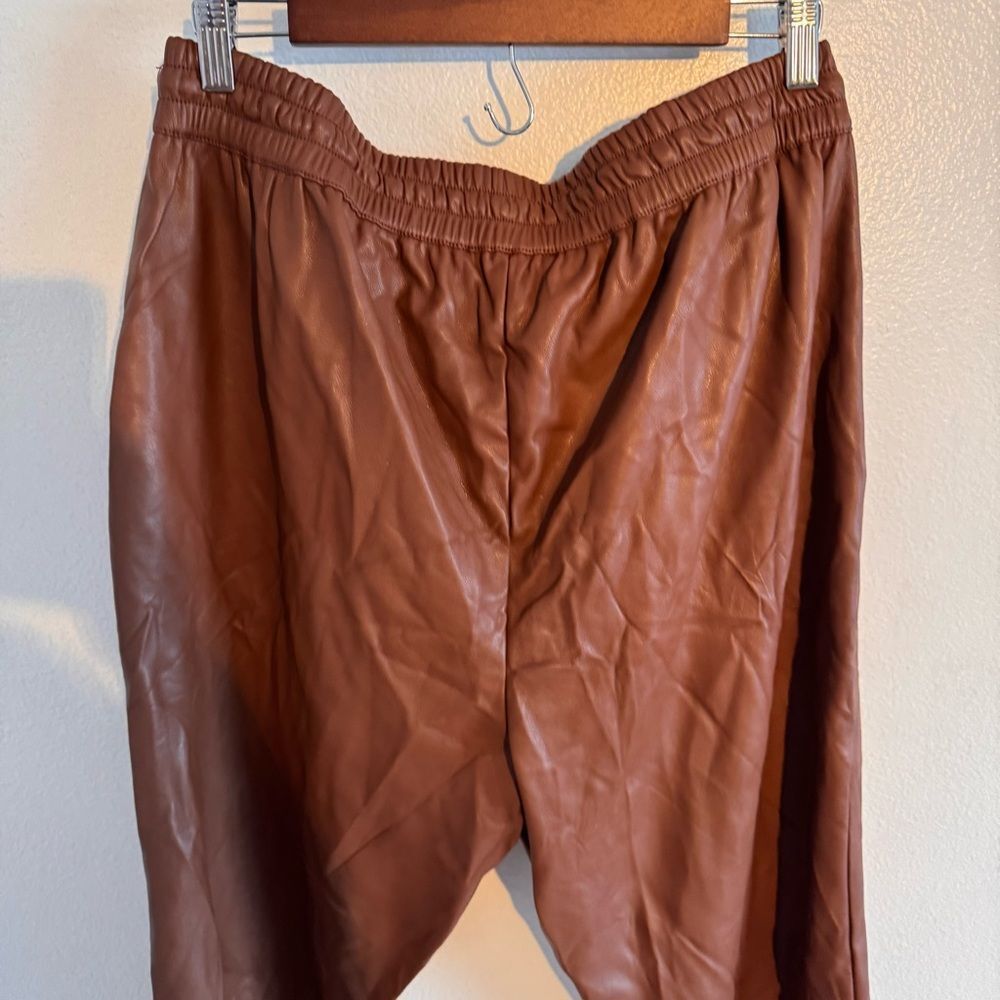 Faux Leather Drawstring Pants Marc New York Andrew Marc Women’s XL Maximalist - Picture 14 of 14